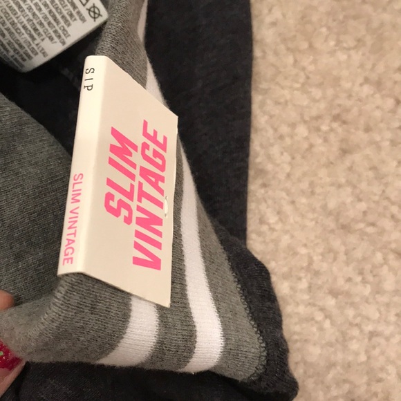 NWT Pink slim vintage grey cuffed joggers sz Sm - Picture 3 of 6